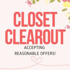 Closet clear out everything must go!